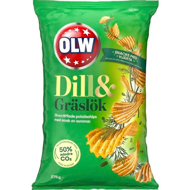Stap schakelaar analogie Buy OLW Swedish Chips Dill & Chive Chips Online From Sweden - Made in  Scandinavian