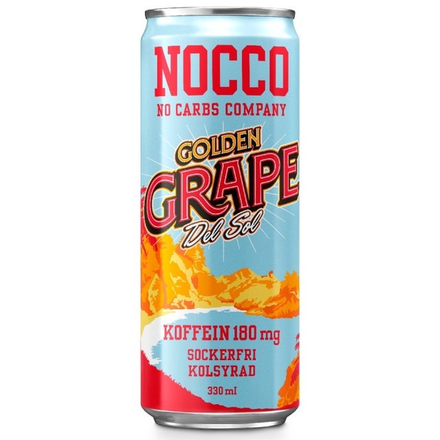 Buy Nocco Energy Drink Golden Grape Del Sol 180mg Sugar-free Online From  Sweden - Made in Scandinavian